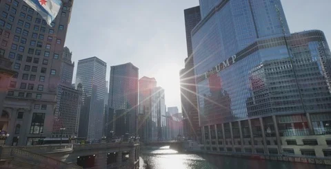 Trump Tower in Chicago Stock Footage 127373335