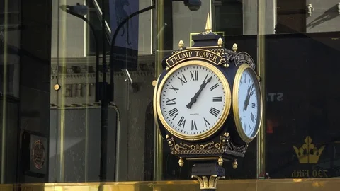 Trump Tower Clock Vídeo Stock 69807490