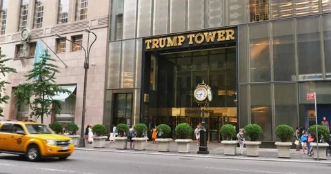 Trump Tower Establishing Shot Stock Footage