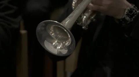 Trumpet close up Stock Footage 21938819