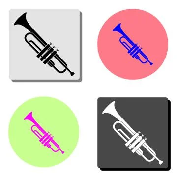 Trumpet. flat vector icon Stock Illustration