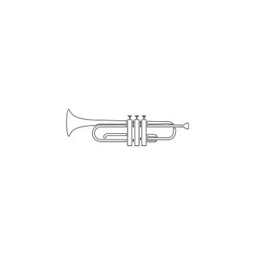 Trumpet. flat vector icon Stock Illustration