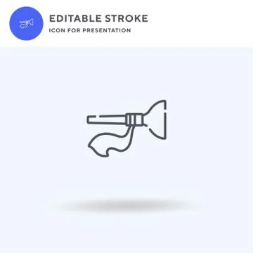 Trumpet icon vector, filled flat sign, solid pictogram isolated on white, logo Stock Illustration