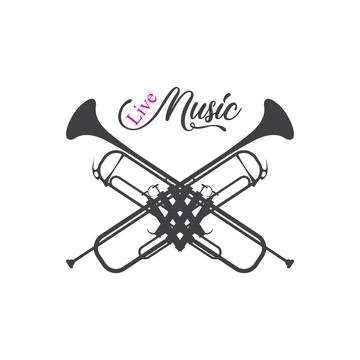 Trumpet logo vector Stock Illustration