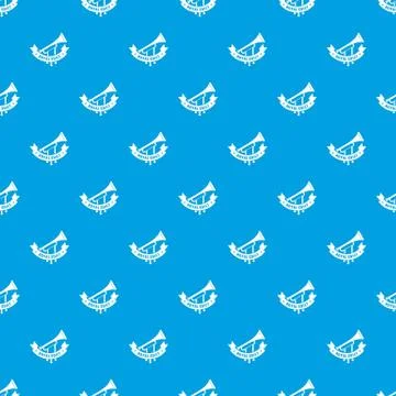 Trumpet pattern vector seamless blue Stock Illustration
