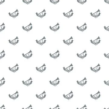 Trumpet pattern vector seamless Stock Illustration