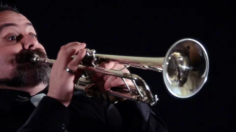 Trumpet player, close up 스톡 동영상 30542732
