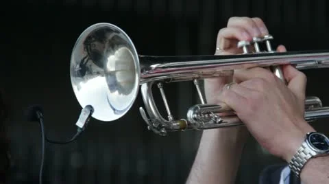 Trumpet player Stock Footage