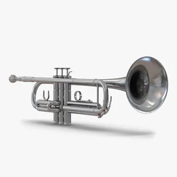 Trumpet Silver 3D Model 3D Model
