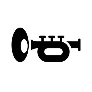 Trumpet vector, Feast of Saint Patrick solid icon Stock Illustration