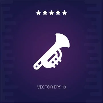 Trumpet vector icon Illustrazione stock