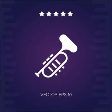 Trumpet vector icon Stock Illustration