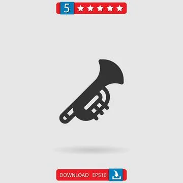 Trumpet vector icon Stock Illustration