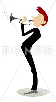 Trumpeter Stock Illustration
