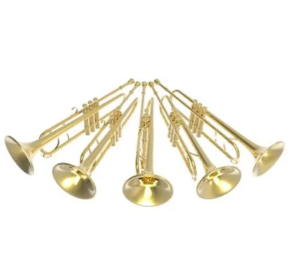 Trumpets Top View Stock Illustration