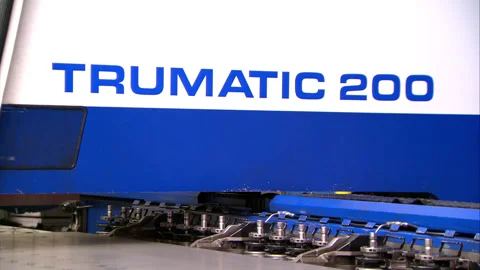 Trumpf Trumatic 500 High Precision Cnc Sheet Metal Stamping And Punching Machine Stock Footage 130349077