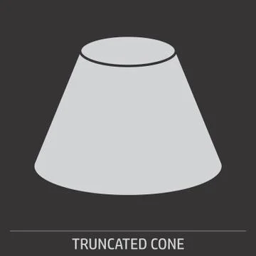 Truncated Cone icon Stock Illustration