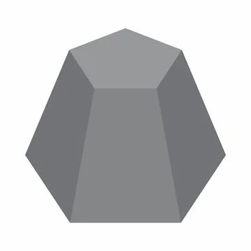 Truncated pentagonal pyramid illustration Illustrazione stock