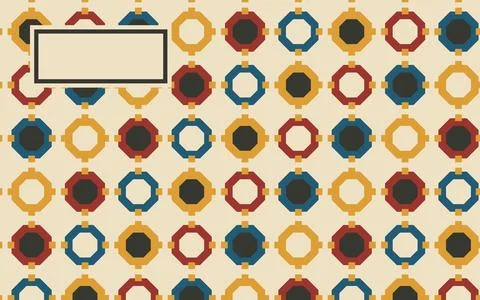 Truncated Square Heritage Tiling Background Stock Illustration