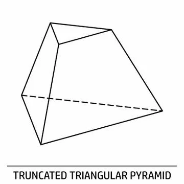 Truncated Triangular Pyramid Illustrazione stock