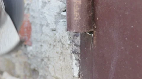 Truncation loops on the garage gate Stock Footage 51219463