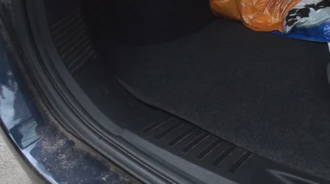 Trunk Full Of Cocaine Ecstasy And Marijuana Pan-Shot Video stock 34228287