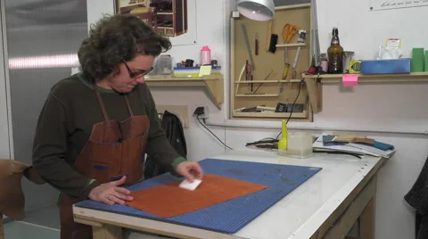 Trunk Maker at work in his workshop Stock Footage 59754301