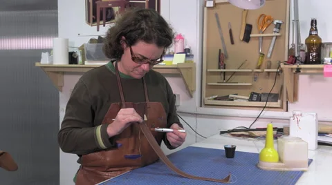 Trunk Maker at work in his workshop Video stock 59760993