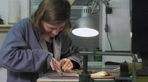 Trunk Maker at work in his workshop Video stock 59764507