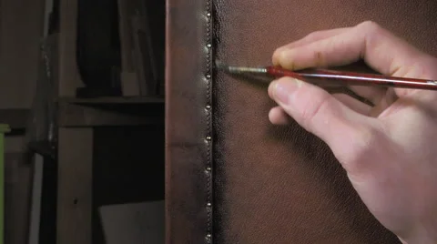 Trunk Maker at work in his workshop Video stock 59766410