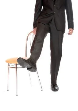 Trunk of the man in a suit Stock Photos