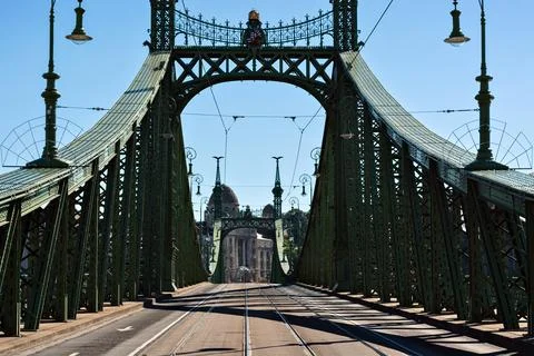 Trunk of an openwork bridge. Stock Photos