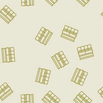 Trunk organizer accessory line seamless pattern Stock Illustration