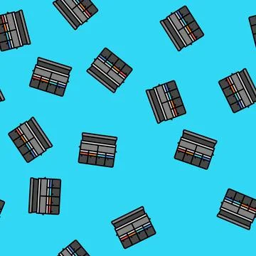 Trunk organizer accessory vector seamless pattern Illustrazione stock