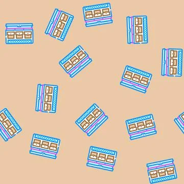Trunk organizer accessory vector seamless pattern Stock Illustration
