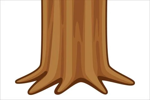 Trunk Tree large and Root Stump of Tree, Big Tree Root Ilustración de archivo