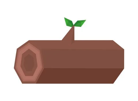 Trunk tree low poly Stock Illustration