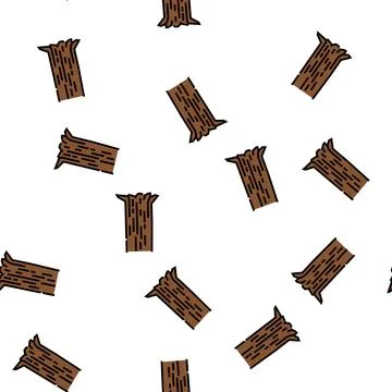 Trunk wood timber vector seamless pattern Stock Illustration