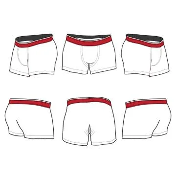 Trunks - Vector Template Mockup Stock Illustration