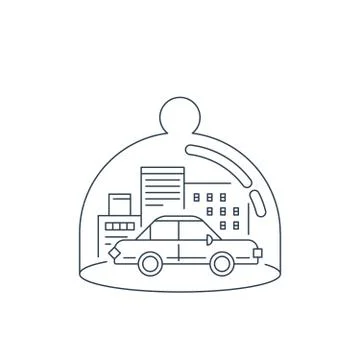 Trunsport coverage policy icon Stock Illustration