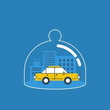 Trunsport coverage policy icon Illustrazione stock