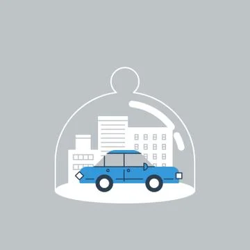 Trunsport coverage policy icon Illustrazione stock
