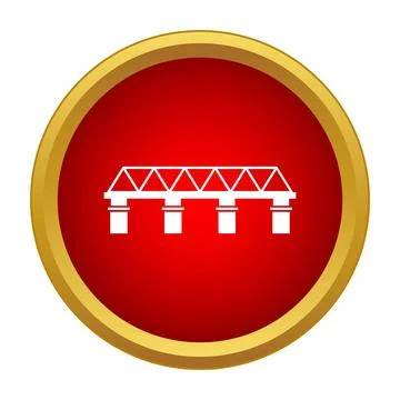 Truss bridge infrastructure icon representing construction and engineering Illustrazione stock