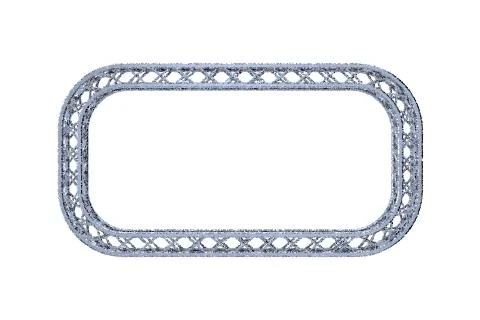 Truss frame in form of rectangle. Isolated on white background. Stock Illustration
