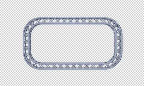 Truss frame in form of rectangle. Isolated on transparent background. Stock Illustration