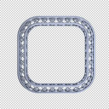 Truss frame in form of square. Isolated on transparent background. Stock Illustration