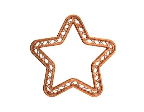 Truss frame in form of star. Isolated on white background. Иллюстрация