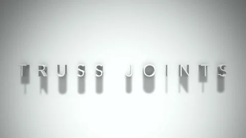 Truss joints  3D title animation white text on a white background Stock Footage 299637110