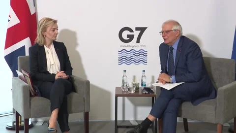 Truss meets with EU counterpart Stock Footage 166731799
