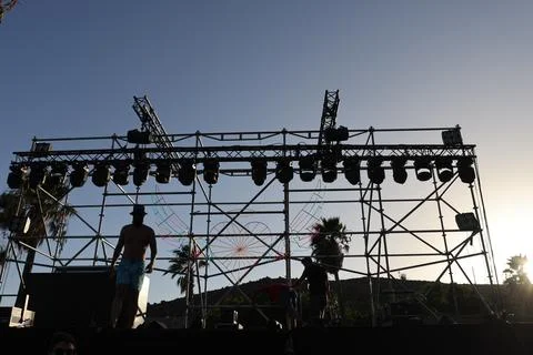 Truss system for evening party Stock Photos